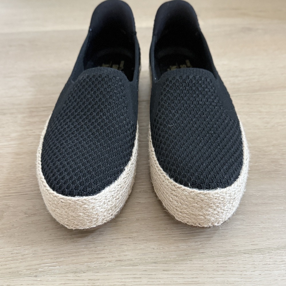 Skechers BOBS Martha Stewart Women's By The Bay Platform Espadrilles Black 10 - Picture 2 of 9